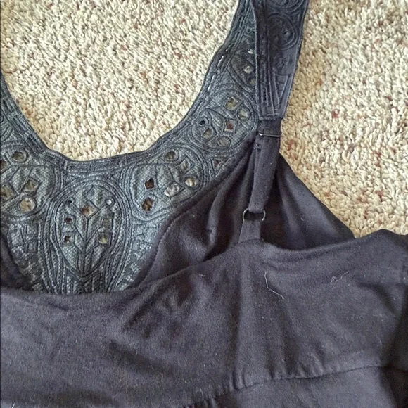 BCBGMaxAzria Black Lace Accent Tank Top - Picture 7 of 9